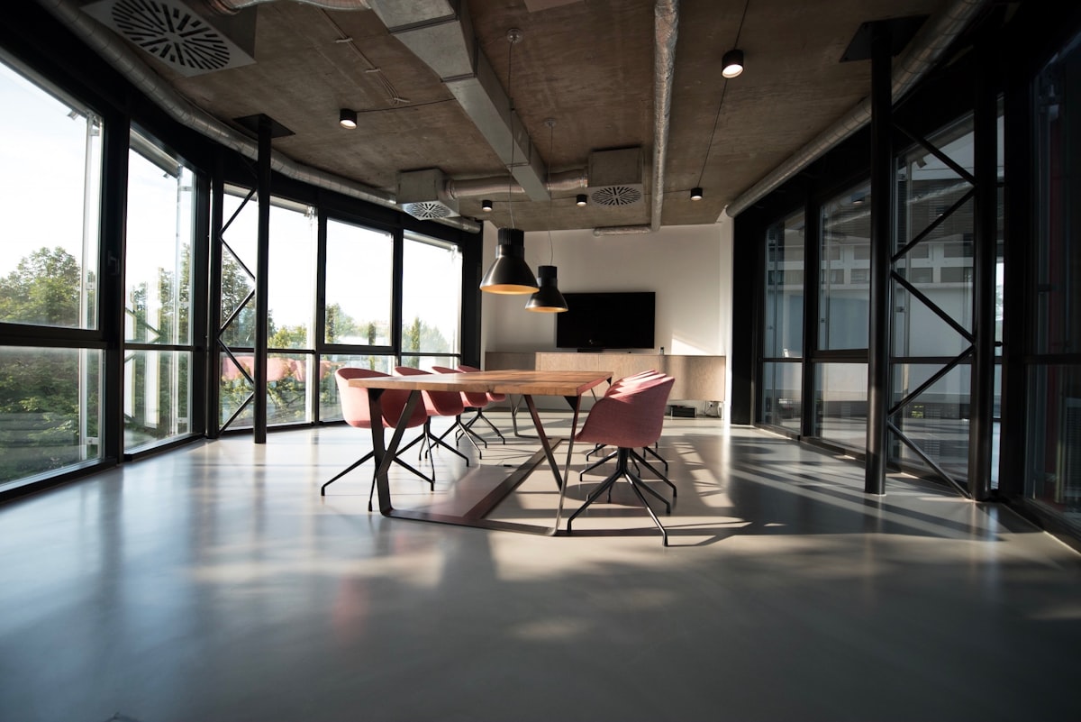 Modern office workspace at Iron & Oak headquarters